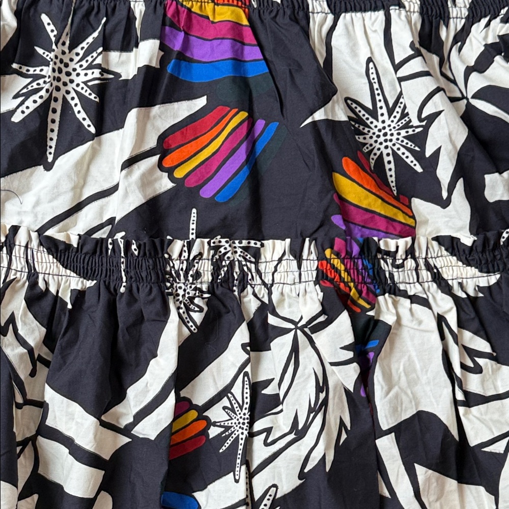 NWT  FARM RIO Toucans Wave Organic Cotton Mini Dress In Toucans Wave - Picture 16 of 16